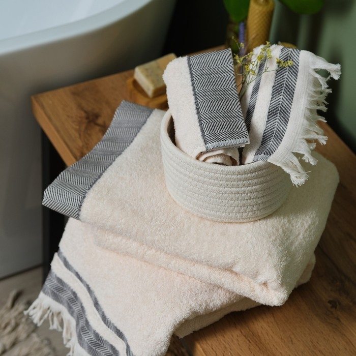 Полотенце махровое Love Life &laquo;Бриз&raquo; 30х50 см, чёрный