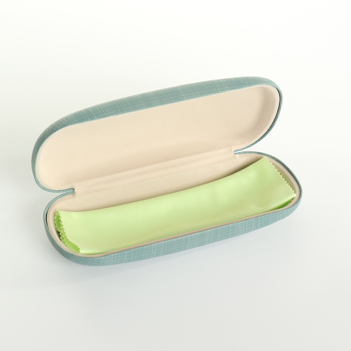 Футляр для очков на хлопушке, длина 16 см, цвет зелёный Футляр для очков на хлопушке, длина 16 см, цвет зелёный