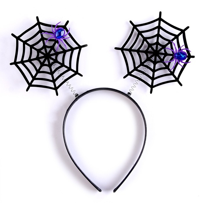 Карнавальный ободок &laquo;Паутина&raquo; на пружинках, МИКС