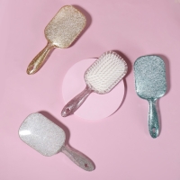 Расчёска массажная, широкая, 8 &times; 22 см, цвет МИКС