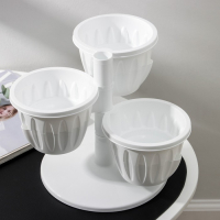 Кашпо многоярусное «Каскад», 3 шт, 700 мл, цвет белый Кашпо многоярусное «Каскад», 3 шт, 700 мл, цвет белый