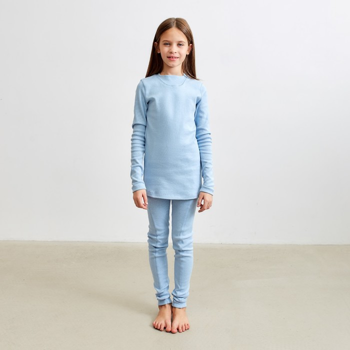 Термобельё для девочки (лонгслив, легинсы) цвет голубой, рост 152 см