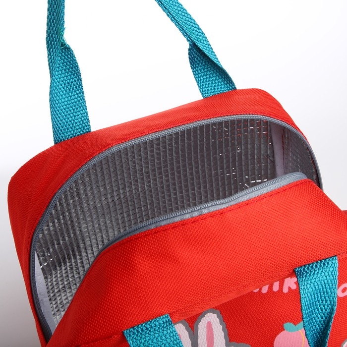 Термосумка на молнии, 6 л, цвет красный