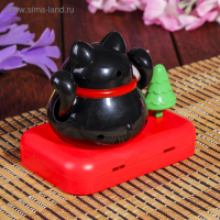 Маятник пластик от солнечной батареи "Кот Манэки-нэко с деревом" чёрный 8х10х6 см Маятник пластик от солнечной батареи "Кот Манэки-нэко с деревом" чёрный 8х10х6 см