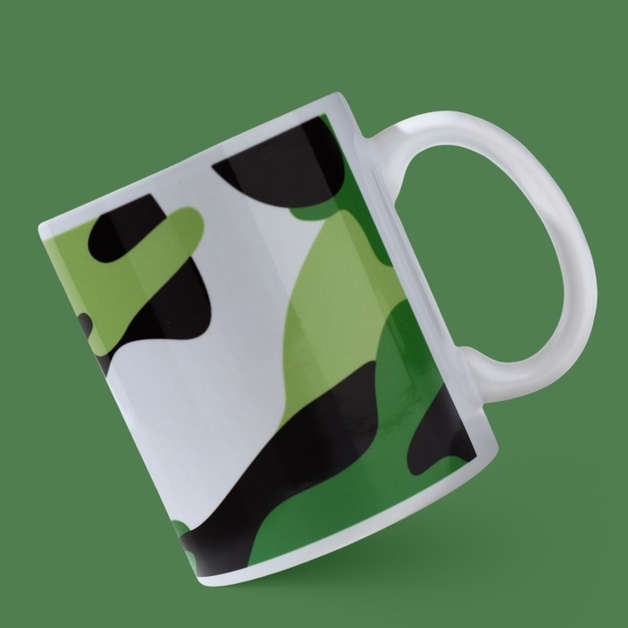 Кружка керамическая &laquo;23 февраля&raquo; медведь, 320 мл, цвет белый