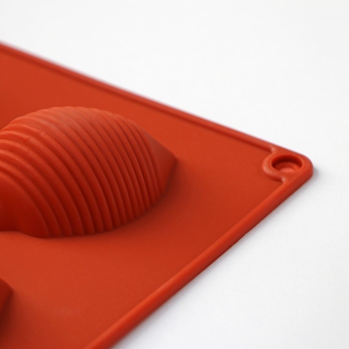 Форма для выпечки Доляна &laquo;Ракушка&raquo;, силикон, 29&times;17&times;2 см, 8 ячеек (6&times;4,5&times;2 см), цвет коричневый