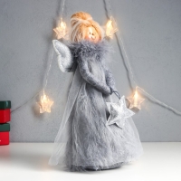 Кукла интерьерная "Ангелочек в сером платье со звёздочкой" пух 37,5х11,5х18 см Кукла интерьерная "Ангелочек в сером платье со звёздочкой" пух 37,5х11,5х18 см