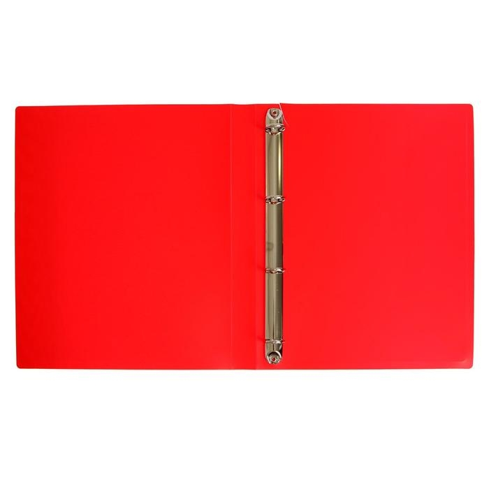 Папка на 4 кольцах А4, Calligrata, 25 мм, 500 мкм, красная