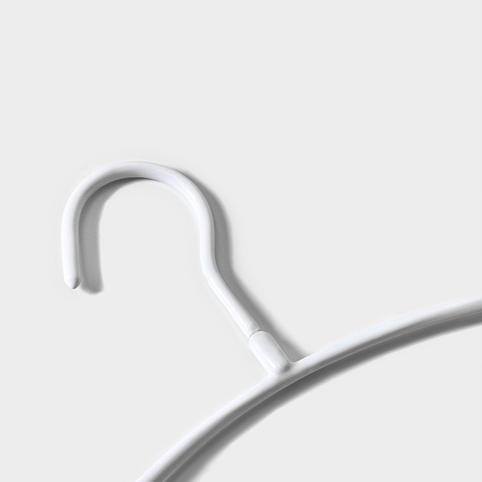 Вешалки для брюк и юбок с зажимами, 29×16 см, металл ПВХ покрытие, набор 10 шт, цвет белый Вешалки для брюк и юбок с зажимами, 29×16 см, металл ПВХ покрытие, набор 10 шт, цвет белый