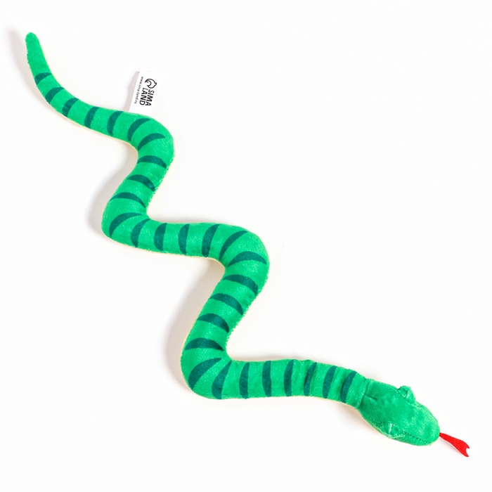 Мягкая игрушка «Змея», 39 см, цвет зелёный Мягкая игрушка «Змея», 39 см, цвет зелёный