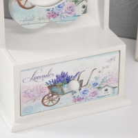 Шкатулка дерево 1 ящик с зеркалом "Тележка лаванды" 11х7,5х14,8 см Шкатулка дерево 1 ящик с зеркалом "Тележка лаванды" 11х7,5х14,8 см