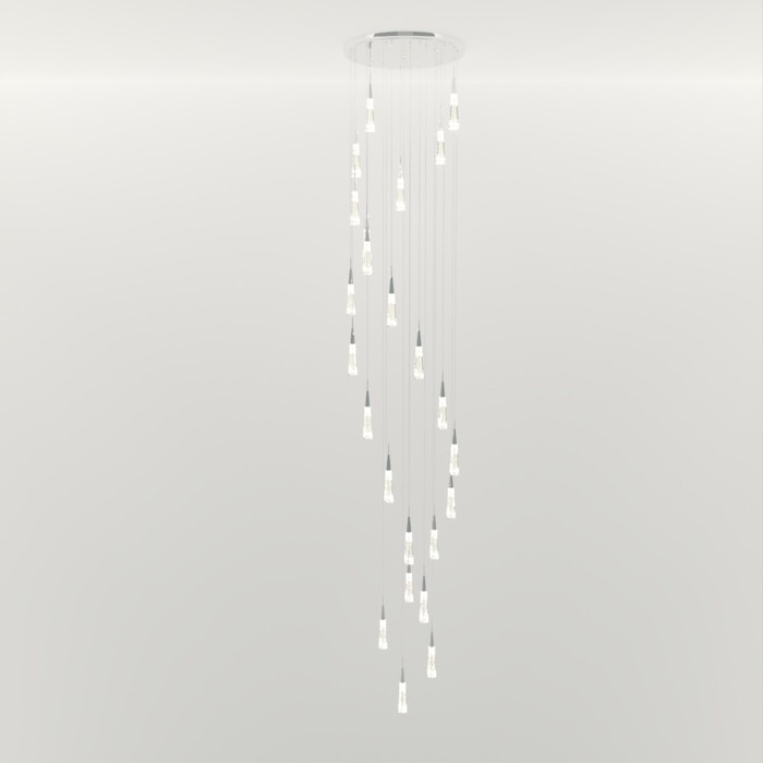 Светильник-каскад "Дрим" 24хLED 72Вт 3000K серебро 60х60х300см BayerLux