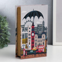 Сейф-книга дерево кожзам "Лондон. Дождь" 21х13х5 см Сейф-книга дерево кожзам "Лондон. Дождь" 21х13х5 см