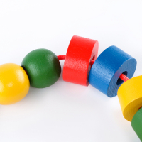 Шнуровка «Шарики и шайбочки», бусы геометрические цветные Шнуровка «Шарики и шайбочки», бусы геометрические цветные