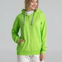 Толстовка на молнии с капюшоном Unit Siverga зеленое яблоко, размер XS