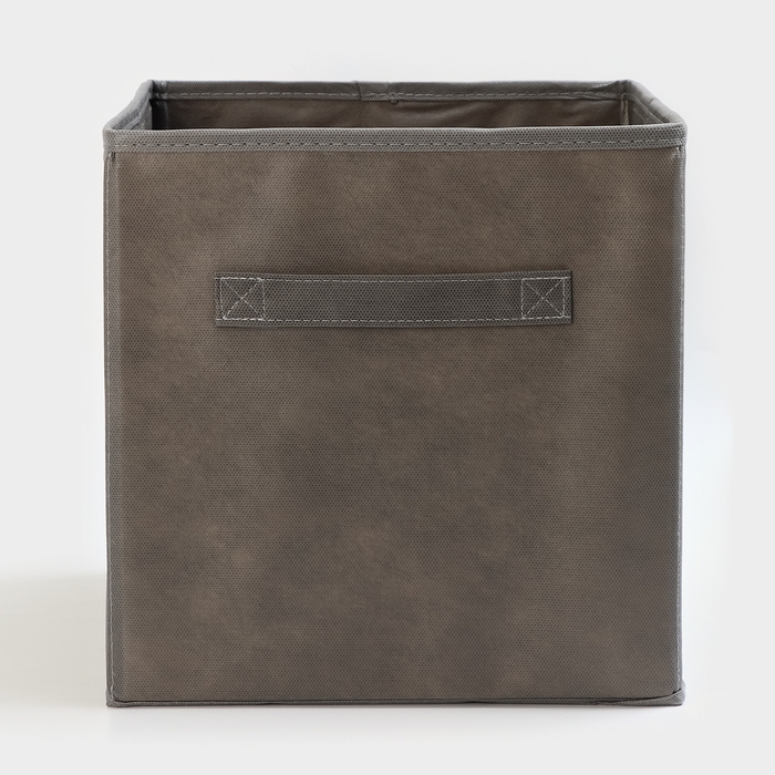 Короб для хранения, 28&times;28&times;28 см, набор 3 шт, цвет серый