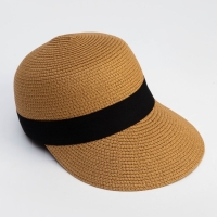 Кепка женская плетёная MINAKU цвет коричневый, р-р 58 Кепка женская плетёная MINAKU цвет коричневый, р-р 58