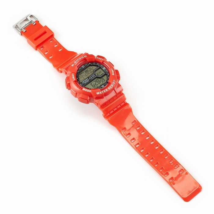Часы наручные электронные, водонепроницаемые, d-5 см, циферблат 3 см, красные Часы наручные электронные, водонепроницаемые, d-5 см, циферблат 3 см, красные