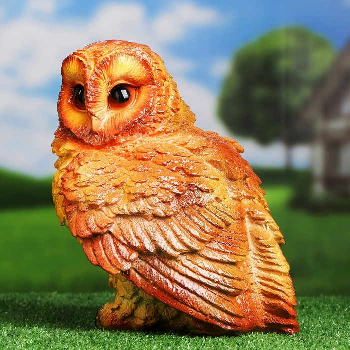 Садовая фигура Садовая фигура "Сова" коричневая, 22х24х26см