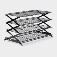 Решётка для глазирования и остывания кондитерских изделий, 4 яруса, 43,5&times;25,5&times;8 см, цвет чёрный