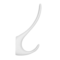 Крючок мебельный CAPPIO HEEL, двухрожковый, лунный серый Крючок мебельный CAPPIO HEEL, двухрожковый, лунный серый