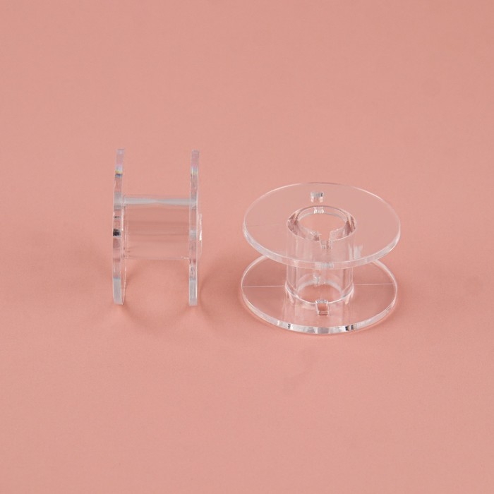 Набор шпулек, d = 20 мм, 12 шт, цвет прозрачный Набор шпулек, d = 20 мм, 12 шт, цвет прозрачный