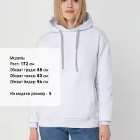 Толстовка с капюшоном Unit Kirenga Heavy белая, размер S