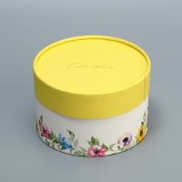 Набор шляпных коробок 3 в 1, упаковка подарочная, &laquo;Акварель&raquo;, 16 х 10, 14 х 9, 13 х 8.5 см