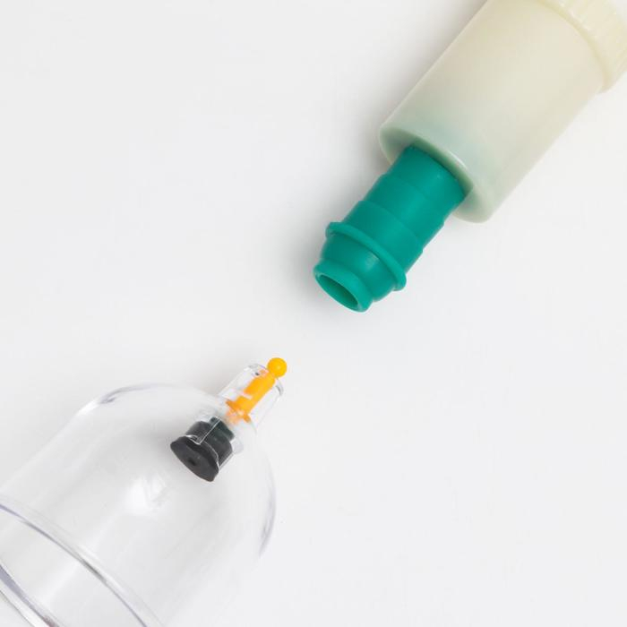 Банки акупункционного действия для вакуумного массажа с насосом, набор 24 шт. Банки акупункционного действия для вакуумного массажа с насосом, набор 24 шт.