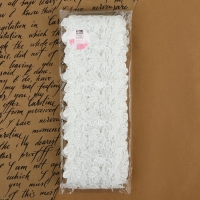 Кружево гипюровое, 85 мм &times; 6,8 &plusmn; 0,5 м, цвет белый