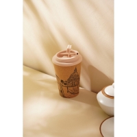 Стакан для кофе с крышкой SL Home «Венеция», пробковый, 350 мл, 9,5×9,5×14,5 см, цвет бежевый Стакан для кофе с крышкой SL Home «Венеция», пробковый, 350 мл, 9,5×9,5×14,5 см, цвет бежевый