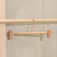 Вешалка для брюк и юбок LaDо́m Laconique, 28&times;11,5&times;2,8 см, с зажимами, цвет розовый