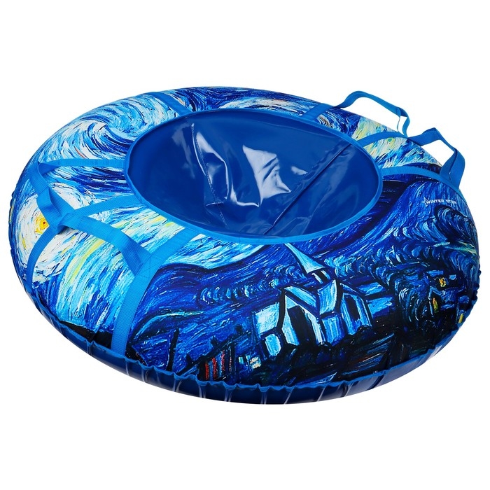 Тюбинг-ватрушка Winter Star &laquo;Звёздная ночь&raquo;, диаметр чехла 120 см