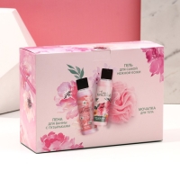 Подарочный набор косметики «Цвети от счастья», гель для душа 100 мл, пена для ванны 100 мл, мочалка, ЧИСТОЕ СЧАСТЬЕ Подарочный набор косметики «Цвети от счастья», гель для душа 100 мл, пена для ванны 100 мл, мочалка, ЧИСТОЕ СЧАСТЬЕ