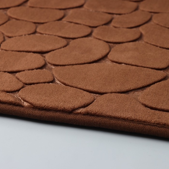 Коврик для ванной и туалета SAVANNA Memory foam, 50&times;80 см, цвет коричневый