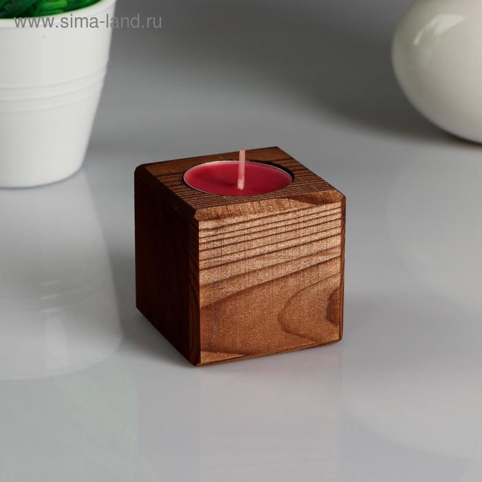 Декоративный подсвечник Декоративный подсвечник "Мокко", со свечой "Вишня"