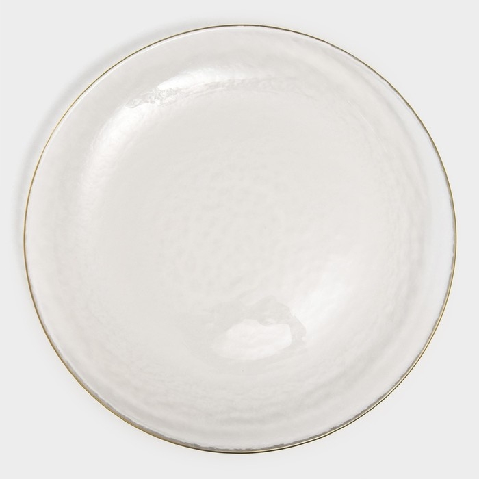 Тарелка обеденная Magistro &laquo;Алькор&raquo;, d=30,5 см, цвет прозрачный с золотой отводкой