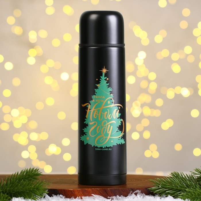 Новый год. Новогодний набор &laquo;Пусть всё сбудется&raquo;, термос 500 мл, кружка 2 шт
