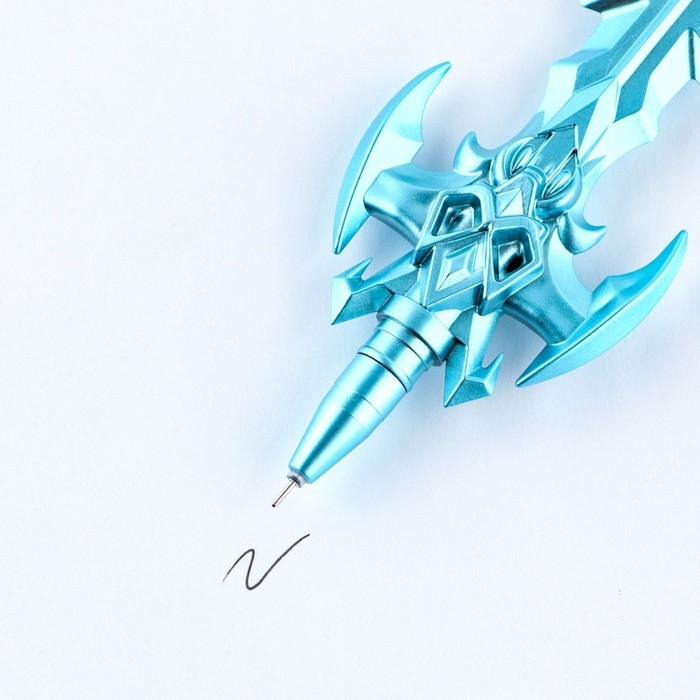 Ручка прикол гелевая черная меч &laquo;Путь&raquo; пластик 0,5 мм