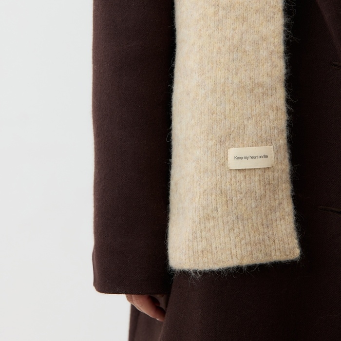 Шарф женский MIST, бежевый, 16*160&plusmn;5 см