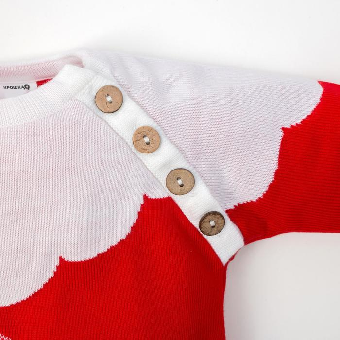 Комбинезон вяз. Крошка Я Комбинезон вяз. Крошка Я "Костюм Деда Мороза" рост 80-86 см