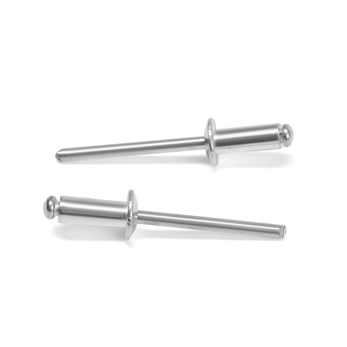 Заклёпки ТУНДРА krep, вытяжные, алюминий-сталь, 4,8х12 мм, неокрашенные, 500 шт