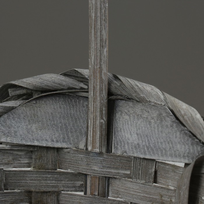 Набор корзин, 19х7,5х9,5/31 см, 22х9х11/34 см, 24х9х11,5/35 см, 3 шт, серые, бамбук Набор корзин, 19х7,5х9,5/31 см, 22х9х11/34 см, 24х9х11,5/35 см, 3 шт, серые, бамбук