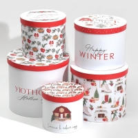 Набор подарочных коробок 5 в 1 &laquo;Уютного Нового года&raquo;, 13 х 14‒19.5 х 22 см, Новый год