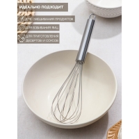 Венчик для взбивания Доляна &laquo;Стандарт&raquo;, 25&times;5,5 см, цвет серебристый