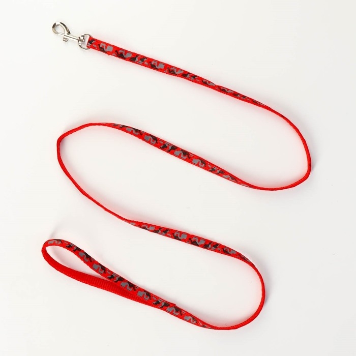 Комплект прошитый Комплект прошитый "Милитари", ширина 1 см, поводок 120 см, шлейка 23-35 см, красный