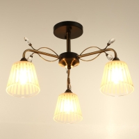 Люстра "Шарлин" 3хЕ27 40Вт черный-латунь 49х49х29 см BayerLux