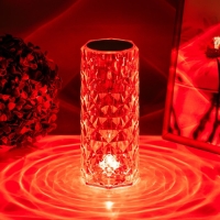 Настольная лампа с ПДУ "Призма" LED RGB АКБ 9,5х9х21,5 см RISALUX