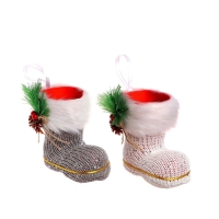 Конфетница &laquo;Сапожок&raquo;, с еловой веткой, цвета МИКС