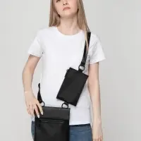 Сумка через плечо ringLink с отстегивающимся органайзером, черная